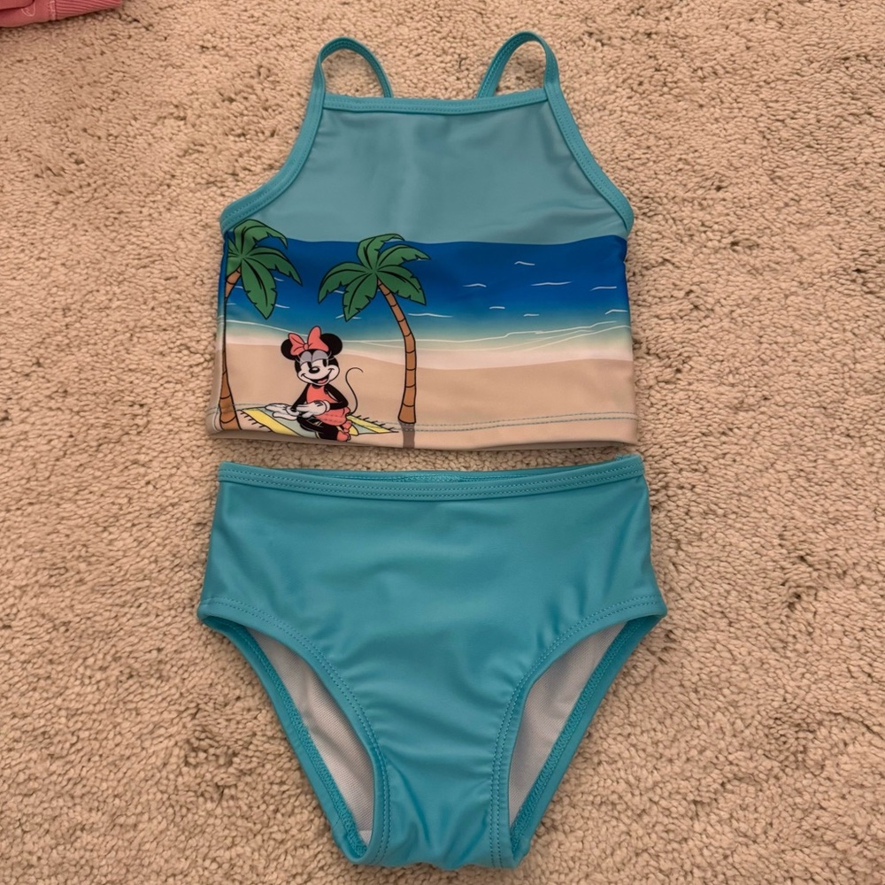 2T Disney Baby Minnie Mouse Beach Swim Suit Set